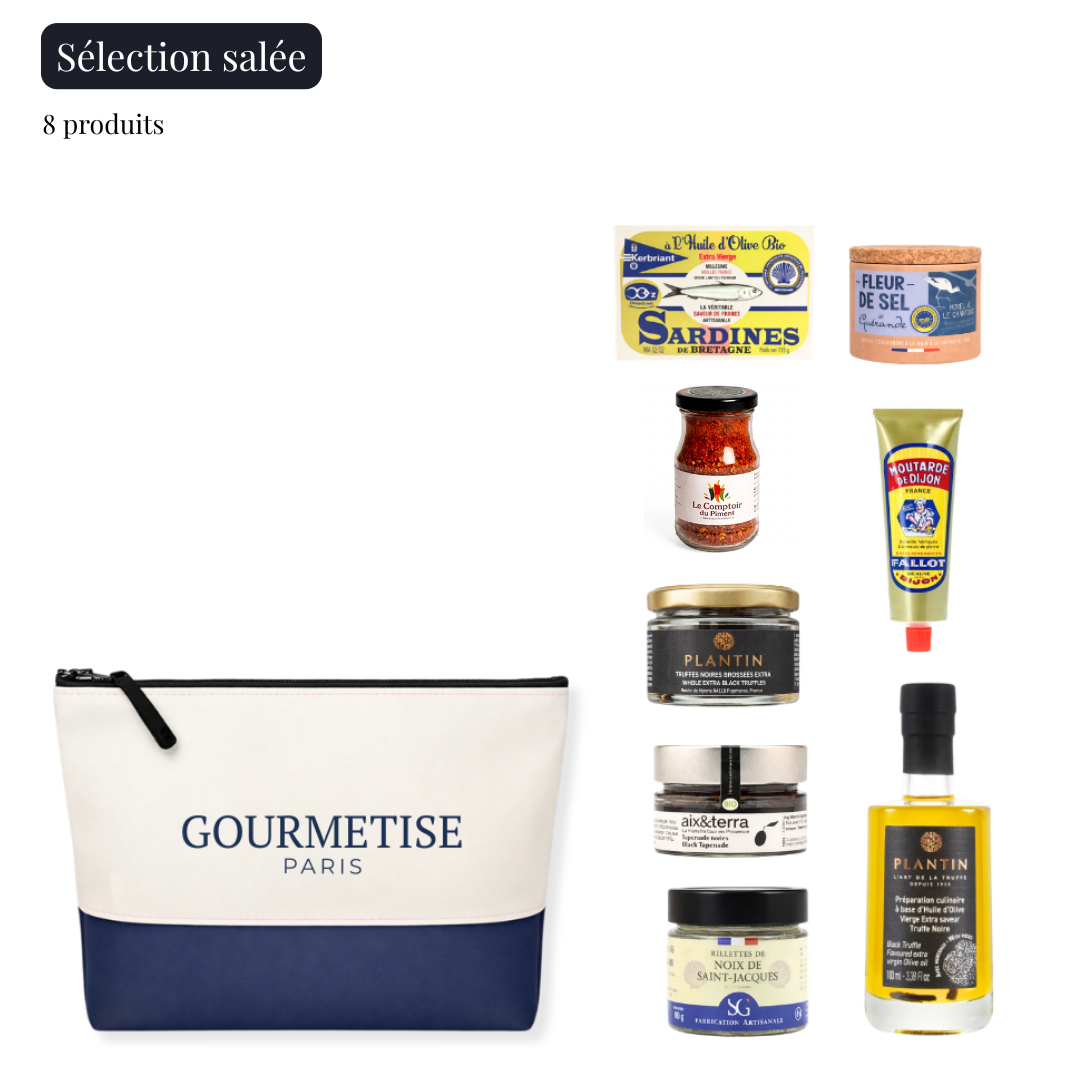 Coffret cadeau salé authentique Gourmetise France Gastronomie Livraison Touristes Paris artisanal 